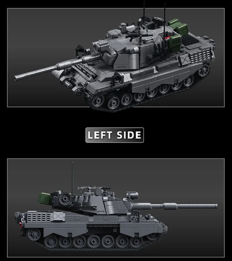 97055 Leopard 1 Armored Vehicle Model Building Blocks High Difficulty Assembly Bricks Educational Toy Gift For Military Enthusia