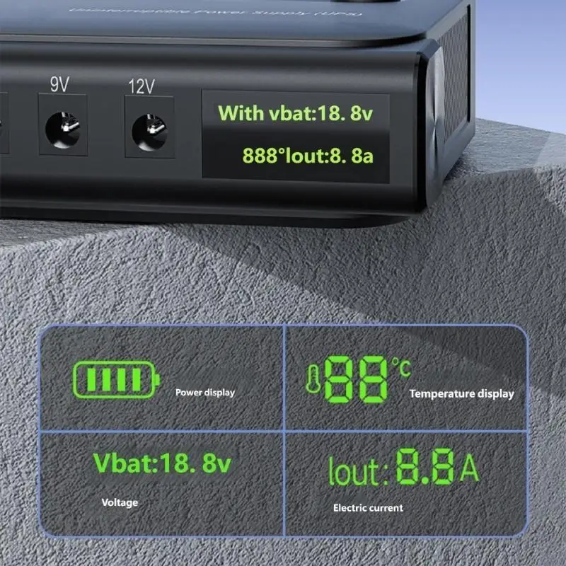 652F 36W Digital Display Power Backup Fast Charging Compact Design Battery Backup