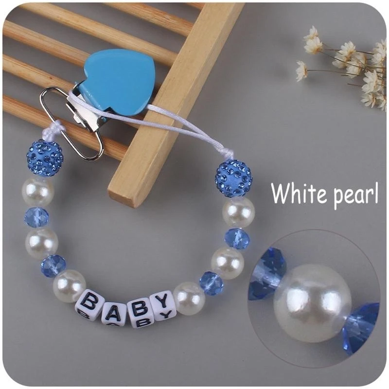 

J15U детская силиконовая соска с зажимом на цепочке для соски, соска с кристаллами и стразами, прорезыватель для кормления, не