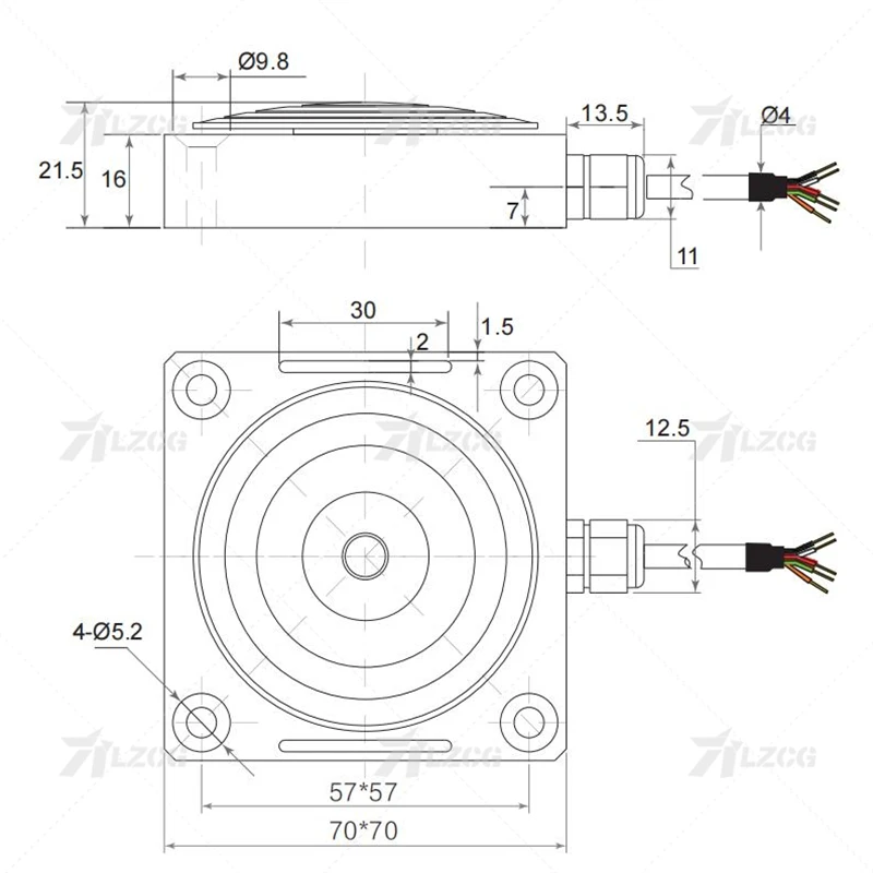 

LFB Professional Mini Compression Force Sensor 250kg Capacity Easy Installation Accurate Stress Strain Gauging Load Cell Sensor