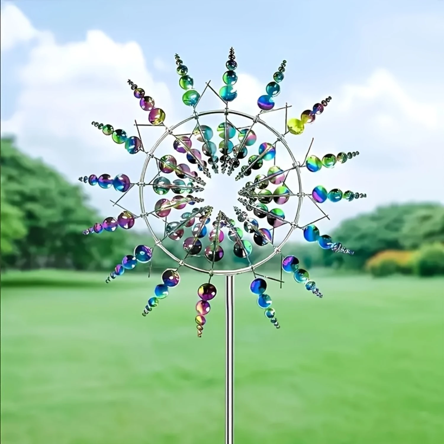 

Metal Wind Spinner Rotary Wind Chime Outdoor Garden Decor Yard Patio