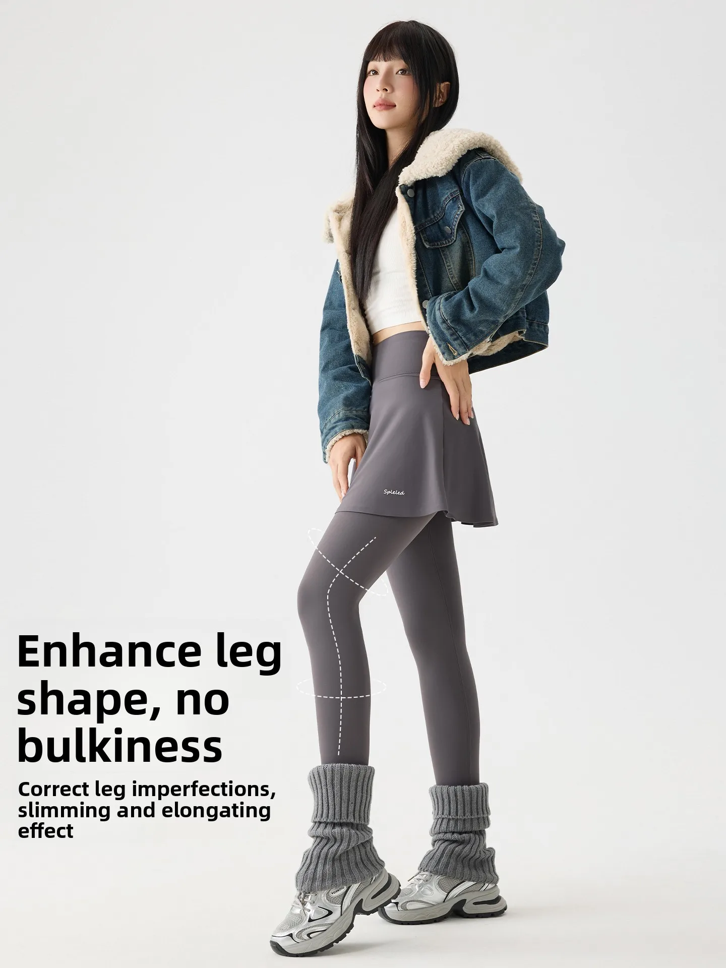 Spodnie do jogi Thiened damskie z wysokim stanem, wyszczuplające, z efektem skóry, do noszenia pod ubraniem, do noszenia na zewnątrz, modelujące brzuch i podnoszące pośladki.