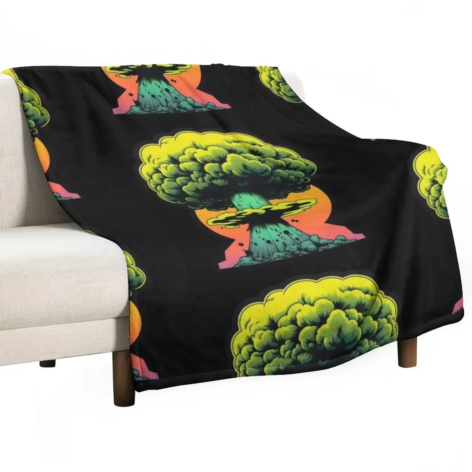 Nuclear Explosion WW3 Throw Blanket Sofa Quilt Flannel Fabric For Decorative Sofa Blankets