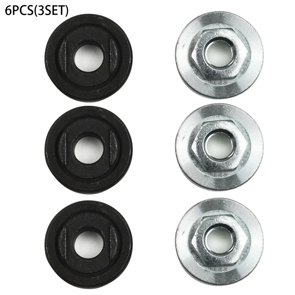 Kits Angle Grinder Nut 6pcs/Set Anti-Rust Anti-wear Connect Extension Flange For 100 Type Non-slip Stainless Steel