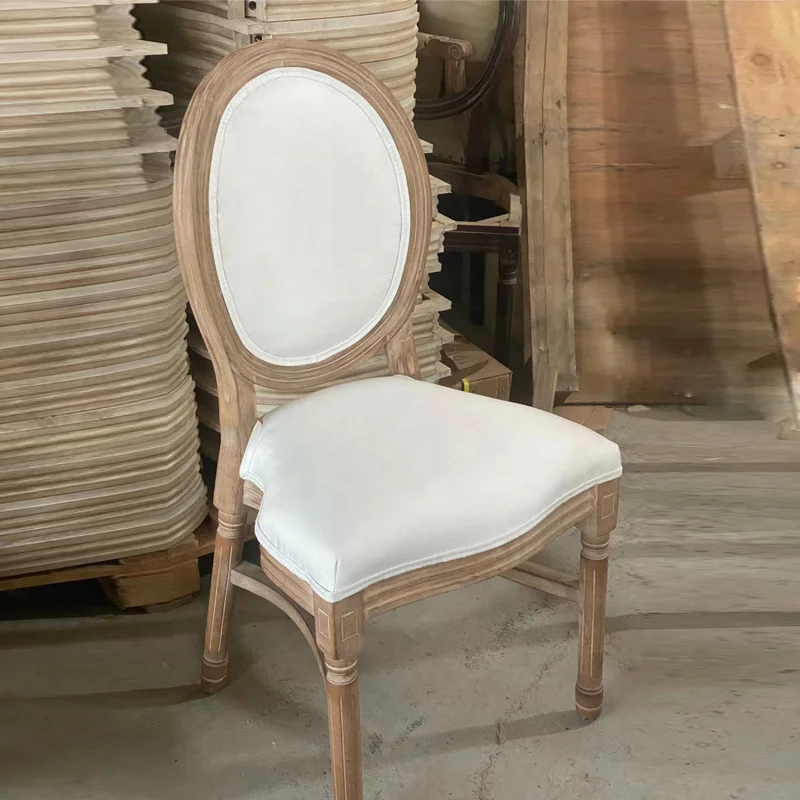 

Wedding Party Dining Chair with Removable Seat Wooden Stackable Louis Chair Wooden Louis Event Chair
