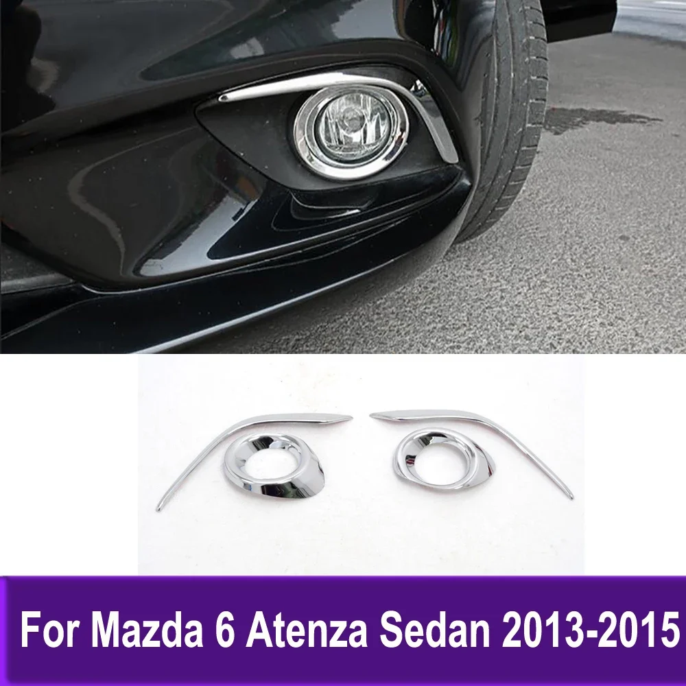 

Foglight Trim Car Accessories Front Fog Light Lamp Foglamp Cover Sticker For Mazda 6 M6 Atenza Sedan 2013 2014 2015