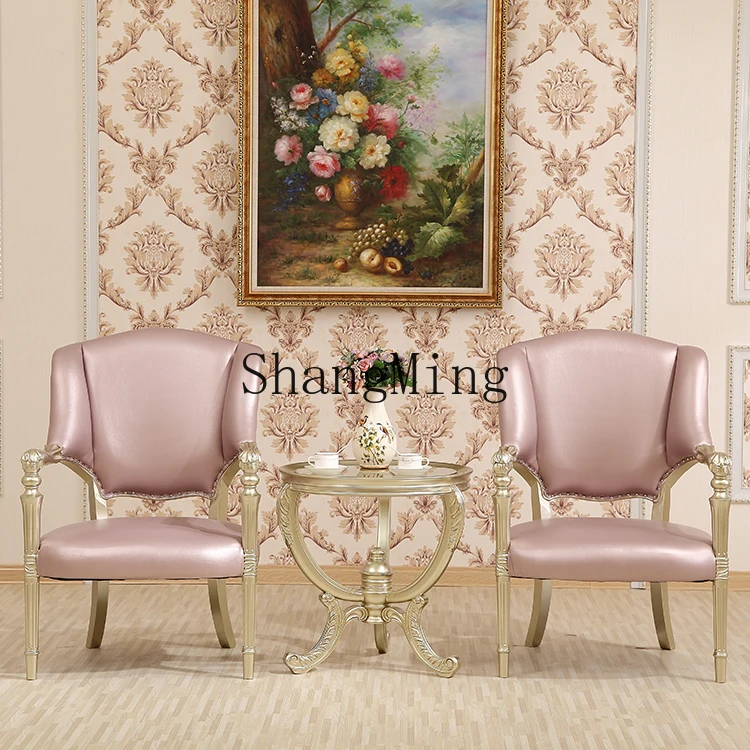 โต๊ะเจรจาธุรกิจไม้แท้ รุ่นคลาสสิกใหม่ สำหรับห้องต้อนรับ คลับ พร้อมเก้าอี้และโซฟา