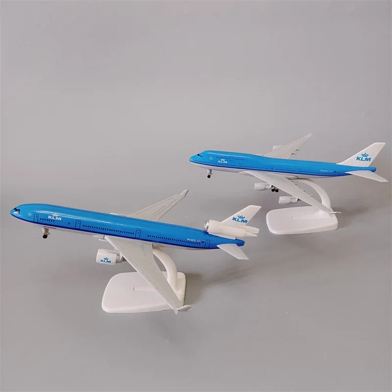 20cm ze stopu metali powietrza Netherlands KLM linie lotnicze przewożą B747 MD MD-11 Model samolotu odlewu samolotu Model samolotu w podwozia