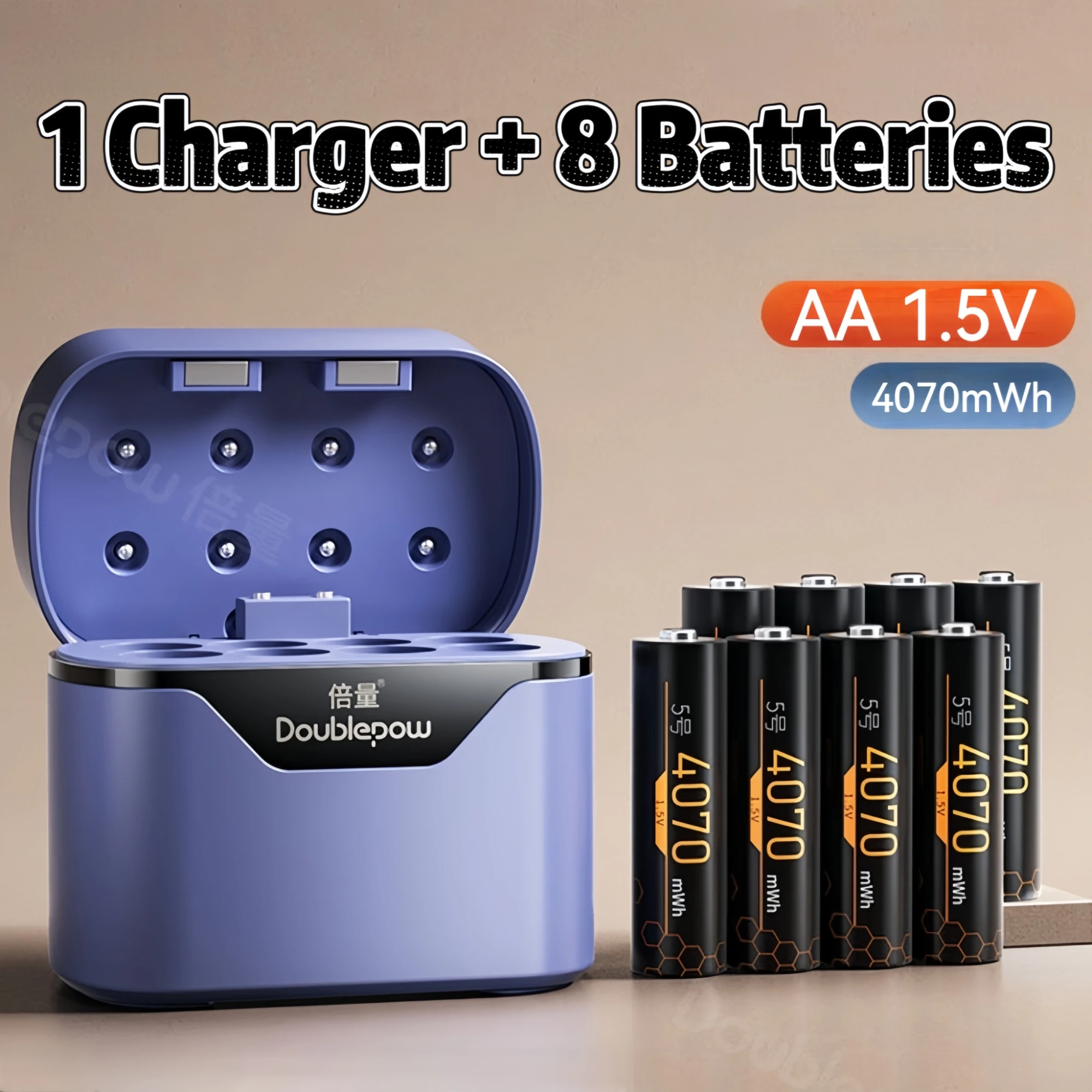 

8 шт. литиевая батарея AA 1,5 В 3400 МВтч 4070 МВтч с 8 слотами USB NIMH литиевая батарея со светодиодным дисплеем Зарядное устройство для монитора камеры