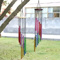 12 Tubes Wind Chimes Pendant Aluminum Tube Metal Pipe Wind Chimes Bells Balcony Outdoor Yard Garden Home Decoration 1PC