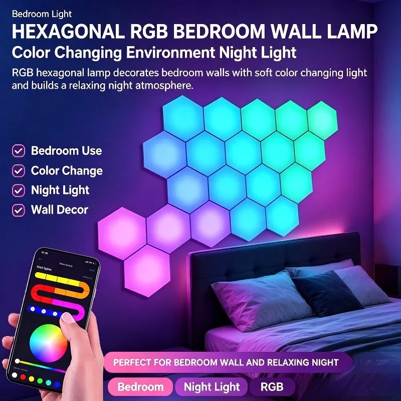 Lámpara modular hexagonal con - Baby Nursery Shelves reseña y precio