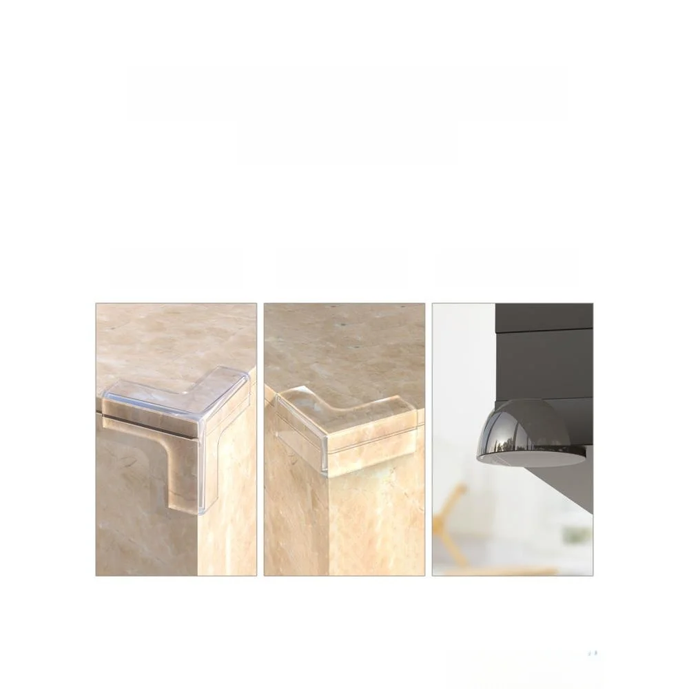 Childproof round Corner Table s Protection Silicone Caps Anti-Colion Drop ape Transparent Protection Stiers for Ba...