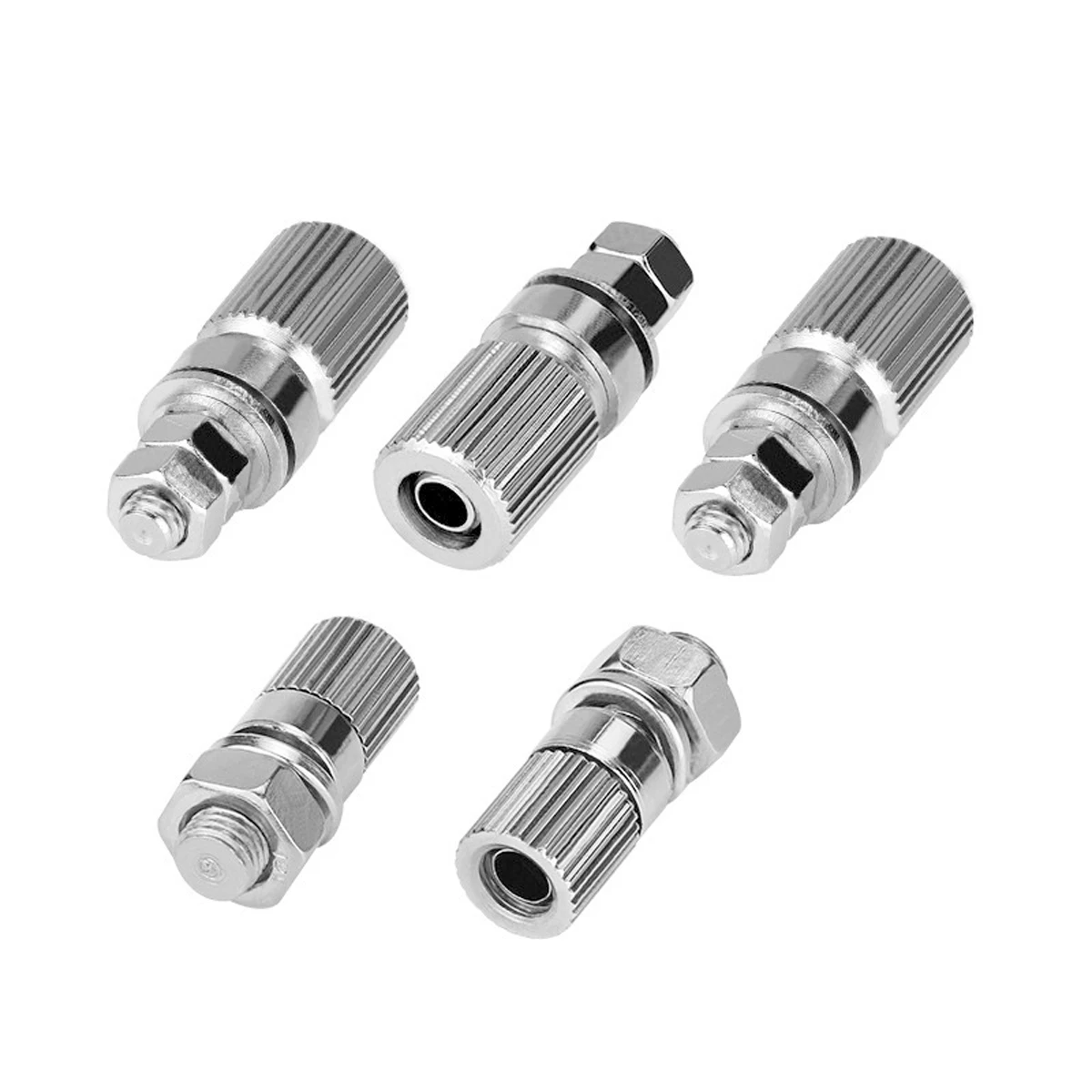 5pcs 4mm Banana Jack Socket Pure Copper Binding Post M5*33 M6*23 Full Metal High Current Ground Terminal Column for Panel Mount