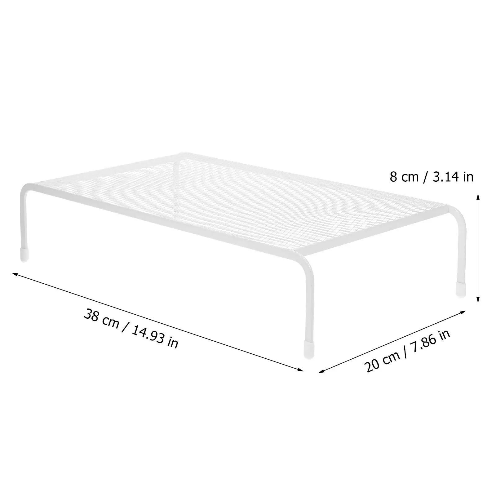 Solid Iron Monitor Riser Stand for Desk Single Layer Desktop Organizer Space Saving Computer Screen Elevation Rack Monitor Stand