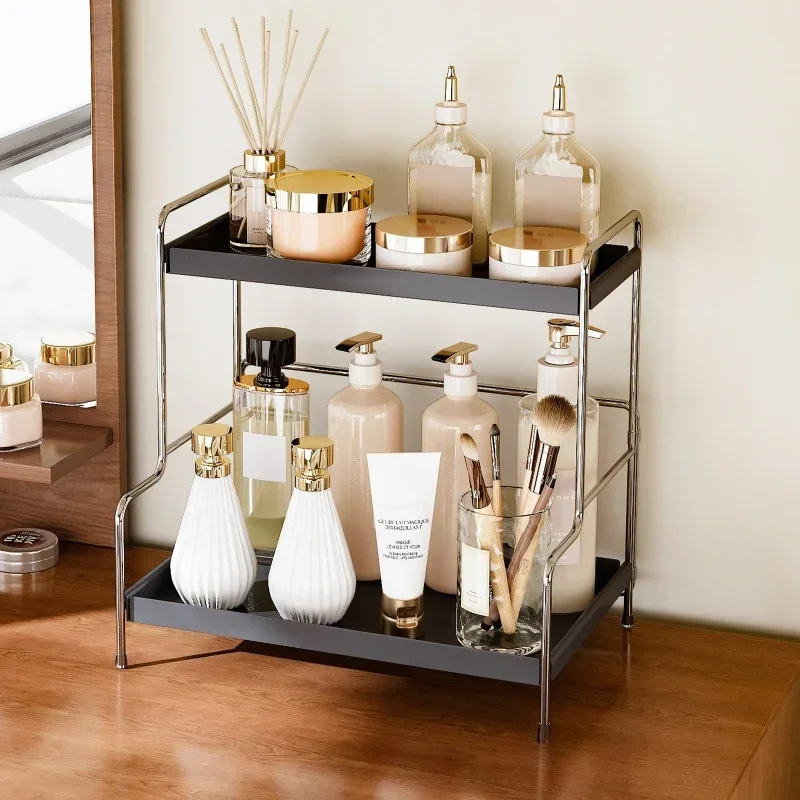 Durable Dresser Shelf Cosmetics Storage Rack Desktop Perfume Aromatherapy Layered Rack Wash Table Skin Care Products Storage Box