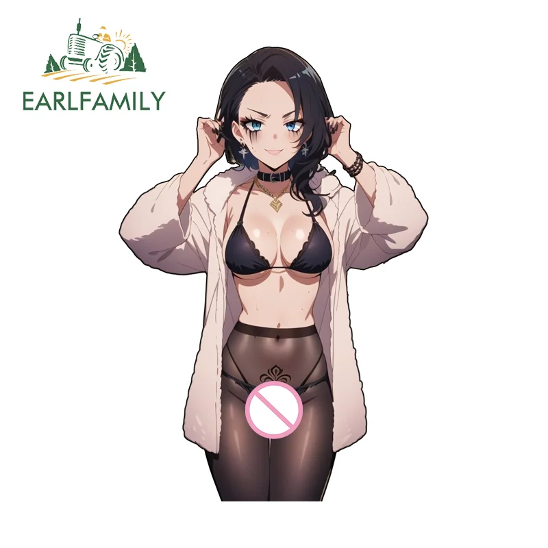 EARLFAMILY Tattoo Girl NSFW Car Sticker Cool Personality Motorcycle Helmet Decals Waterproof Scratch Proof JDM Custom Printing
