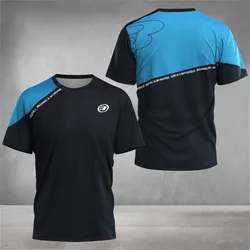 2024 Butik Moda Tenis Sporty Z Krótkim Rękawem Lato Nowe Męskie Fitness Sportowe Oddychające T-shirt Męski Padel Szybkoschnący Top