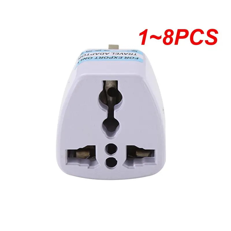 1~8PCS Universal UK To EU Euro Travel Power Plug Adapter Outlet Converter