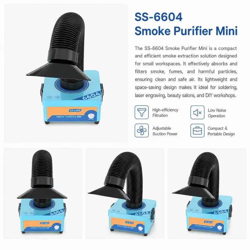 Smoke Purifier Efficient Filtration for Manual Soldering Laser Marking Fume Extractor Air Cleaner Maintenance Tool