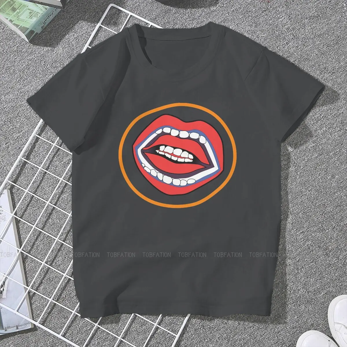 Double Set Of Teeth TShirt For Women A Clockwork Orange Tees Cute Female T Shirt 5XL Homme Print Loose