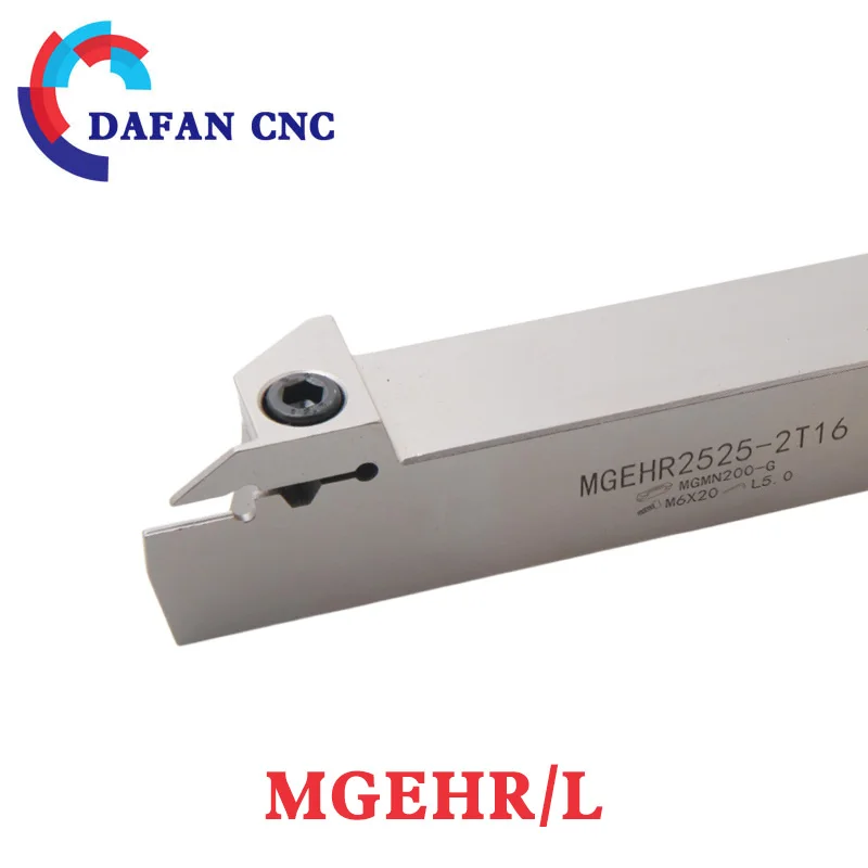 

MGEHR/L Cut-off & Grooving Tool Holder, CNC Lathe Short Edge, Spring Steel, Seismic-Resistant, Nickel Plated