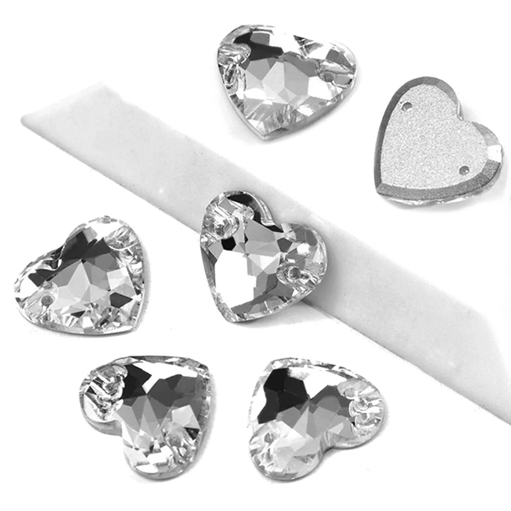 YANRUO Alle Größen, gemischte klare Kristalle, Glas-Strasssteine, runde Tropfensteine, Edelsteine, genähte Kleidungsdekoration – Detail 8