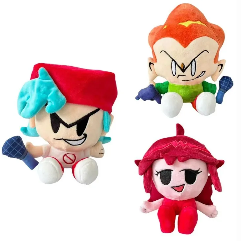 Stuffed 20cm Game Friday Night Funkin Cute Boyfriend Pico Girlfriend Doll Plush Toy for Kids Fan Cosplay Birthday Holiday Gifts