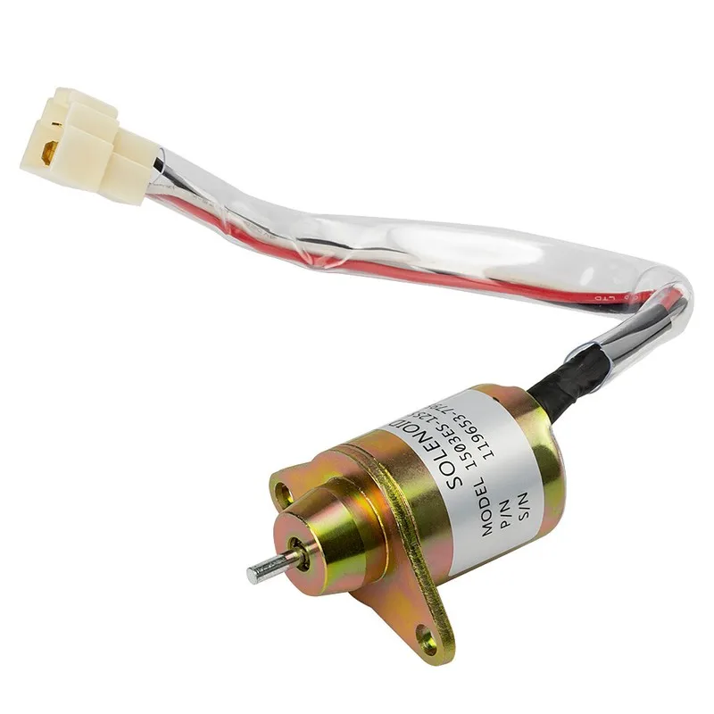 Magnetventil Car 12V Fuel Shut Off Solenoid 119653-77950 M806808 1503ES-12S5SUC5S For Yanmar 3TNE84 3TNE88 4TNE84 4TNE88 Engine Stop Solenoid Gas und Kraftstoff — Detail 2