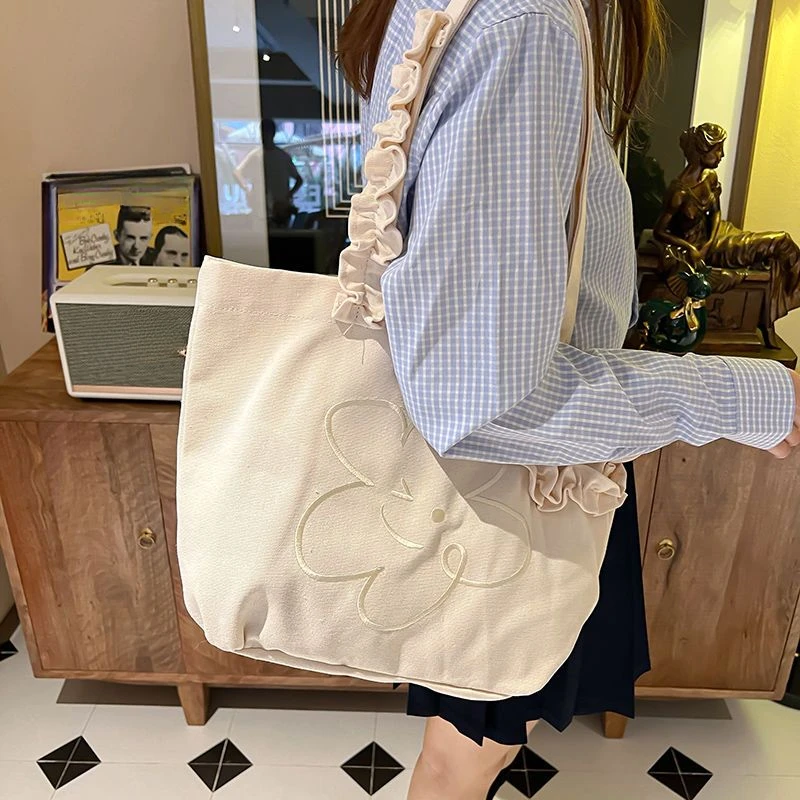 Miyagawa Solid Canvas Shoulder Bag INS Casual Versatile Crossbody Bags Popular Women's Crossbody Bag Female 2023 New