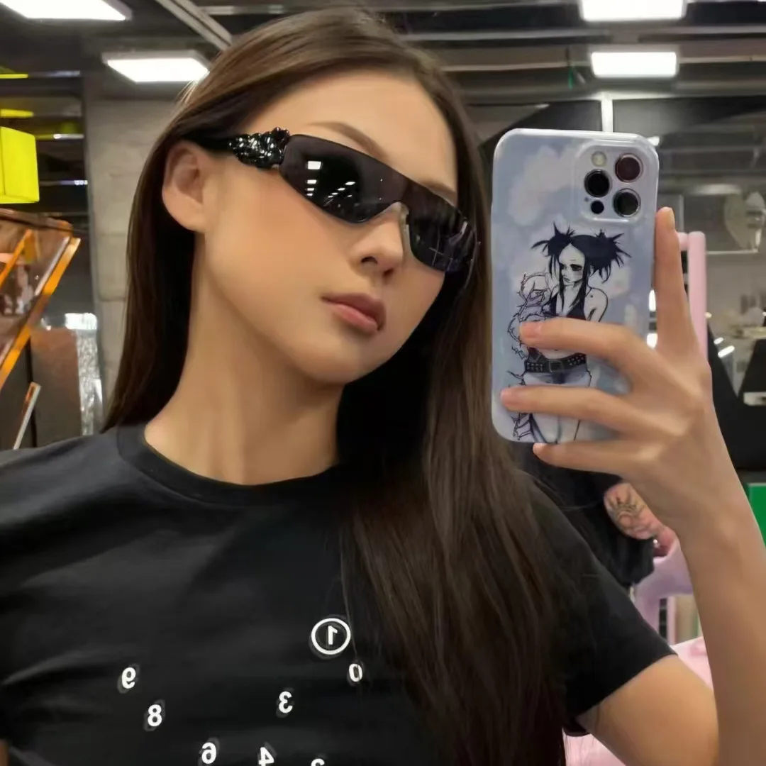 Lunettes de soleil de Style européen et américain pour femmes, Punk Y2K, élégantes, pour hommes, Performance sur scène