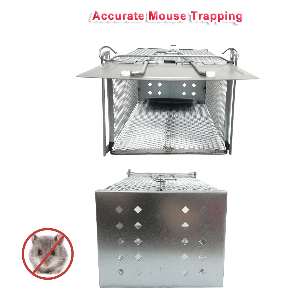 New Humane Live Catch Rat Rodent Control Mesh Metal Mouse Trap Cage