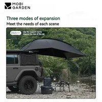MOBI GARDEN SUV Sun Protection Canopy Tail Tent Car Rear Tent Suitable Outdoor Camping Picnic Black Coated Tarpaulin Waterproof