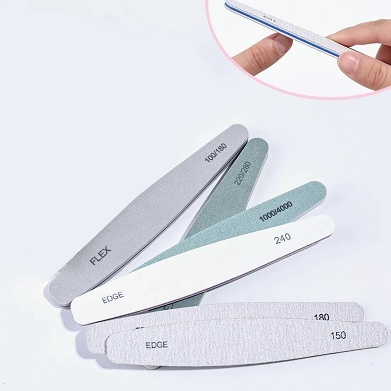 6Piece Nail File Manicure Tool Set Washing Sand Polishing Sponge Manicure Professional Nail Trimming Tools