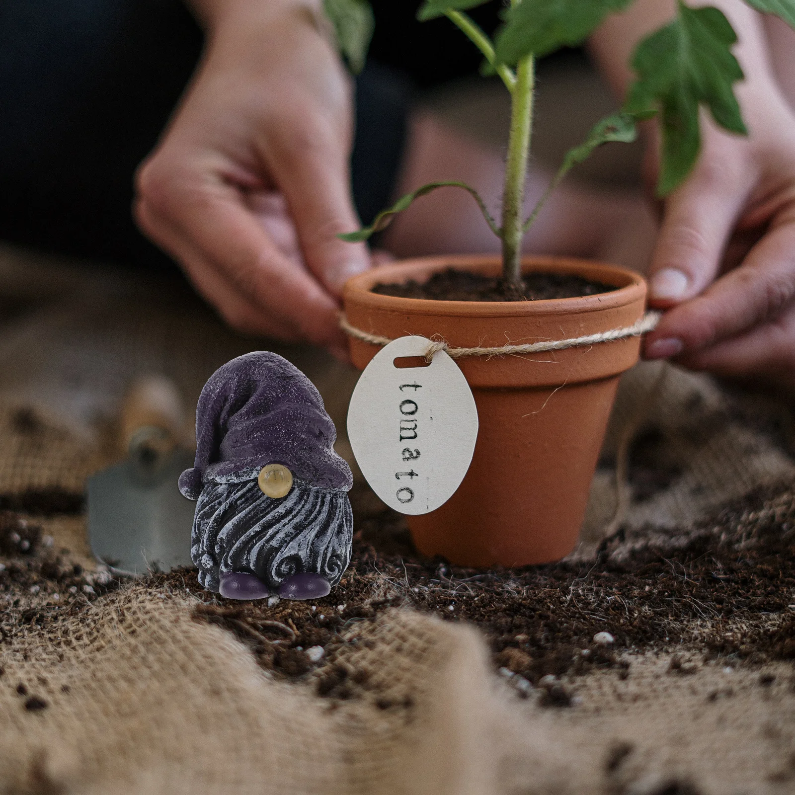 

Mini Resin Ornament Small Desktop Decor Garden Statue Christmas Easter Decoration Cute Gnome Miniature Garden Figure