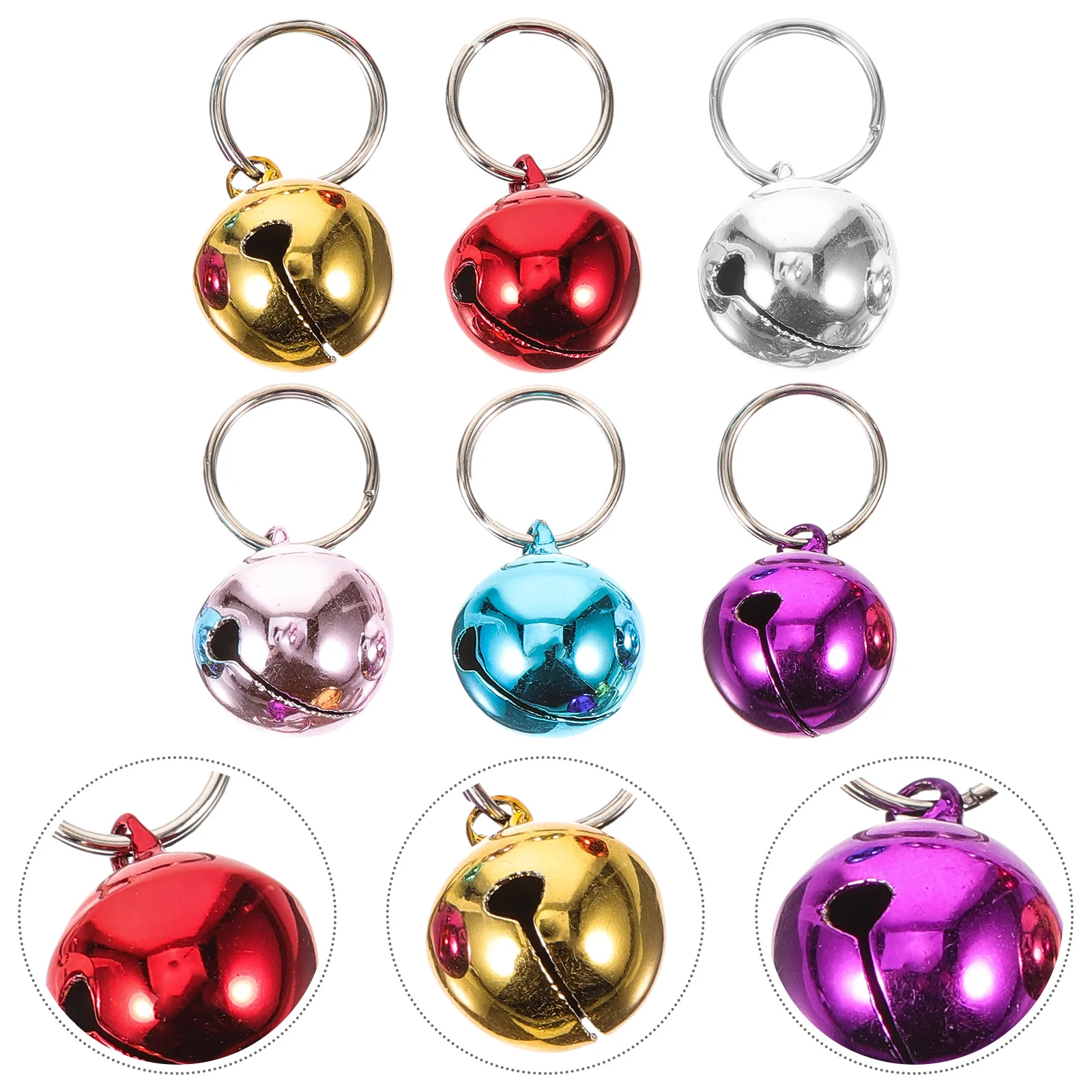 

6Pcs Pet Cat Dog Collar Bells Stainless Steel Multi-Function Festival Decor DIY Craft Bell Ornaments Dog Collar Bells