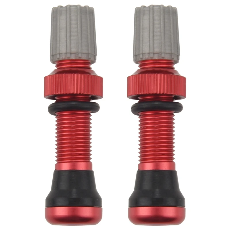 1 Pair 40Mm Tubeless Air Valve For Road Bike & MTB Tubeless Valve Stem Universal Schrader 10Mm Base