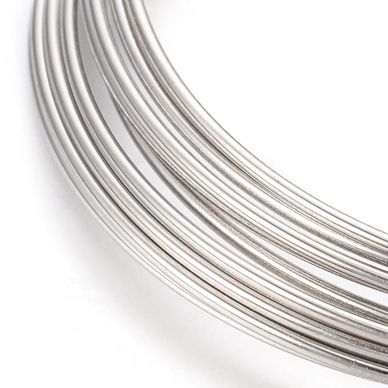 Ensemble de bracelets en fil à mémoire de forme en acier, sans dégrad, fil de 5.5cm, calibre 18, 1.0mm, environ 10 cercles