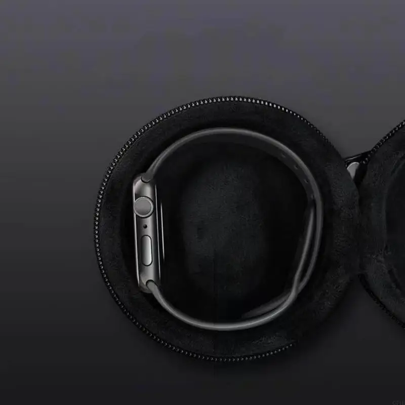 Watch Travel Case Round Portable Watch Holder Portable Watch Box