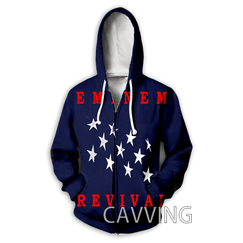 3D EMINEM-سوستة هوديز مع سحاب ، بلوزات بغطاء رأس ، هيب هوب ، هاراجوكو ، موضة جديدة ، H03