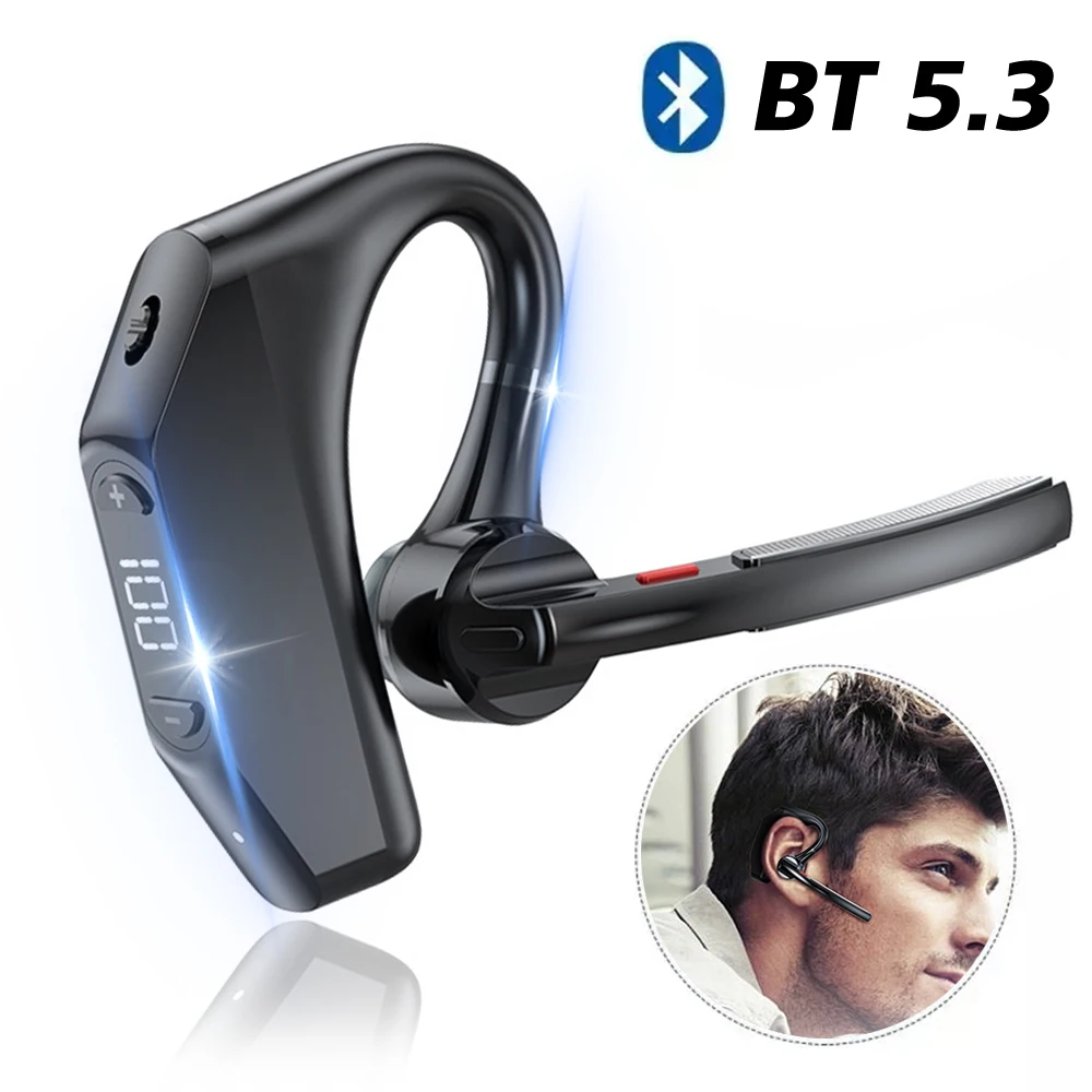 Bluetooth 5.3 Wireless Headset Stereo Hands-free Headset Driving Truck Headset Noise Cancelling Noise Cancelling Hands-free