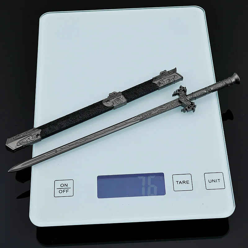 22cm Zimne Broń Miecz Taizonga Sławny Miecz Chińskie Anime Peryferia Fajny Metalowy Model Miecza Akcesoria Ozdoba Kolekcja Zabawka