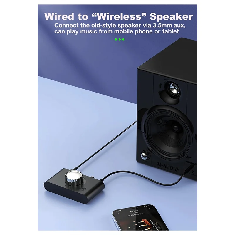 Bluetooth 5.4 3D Stereo Receiver USB Playback Optical Fiber Coaxial Output For Classic Audio Receivers-A09I