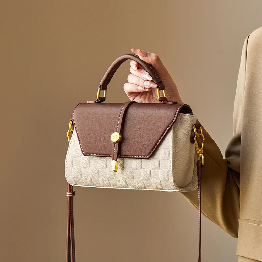 

2025 New Women's Bag Light Luxury Premium Handbag Leather Crossbody Bag Women's Bag Single Shoulder Large Capacity