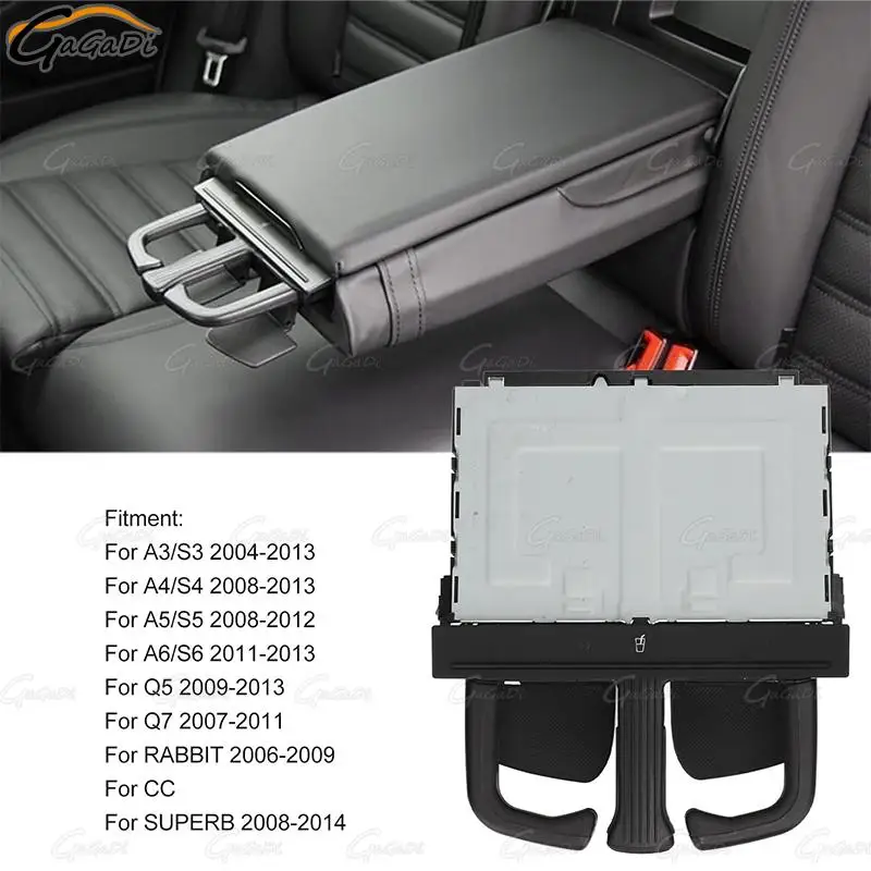 

Foldable Water Cup Holder 8P0885995B Rear Armrest Cup Holder 1J0858601D For VW Jetta Golf MK4 Audi A3 A4 A5 Q5 A7 Drink Holder