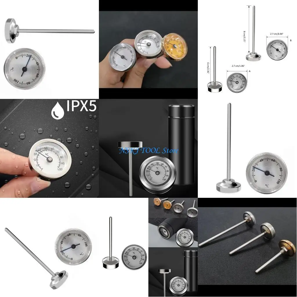 

L8RC Practical Milk Thermometer Reliable Stainless Steel Thermometer for Kitchen