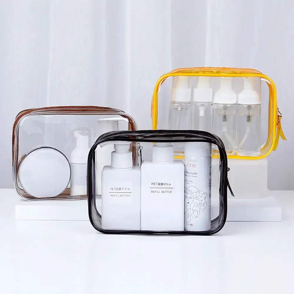 

Transparent PVC Bags Travel Organizer Clear Makeup Bag Beautician Cosmetic Bag Beauty Case Toiletry Bag Make Up Pouch Wash Bags