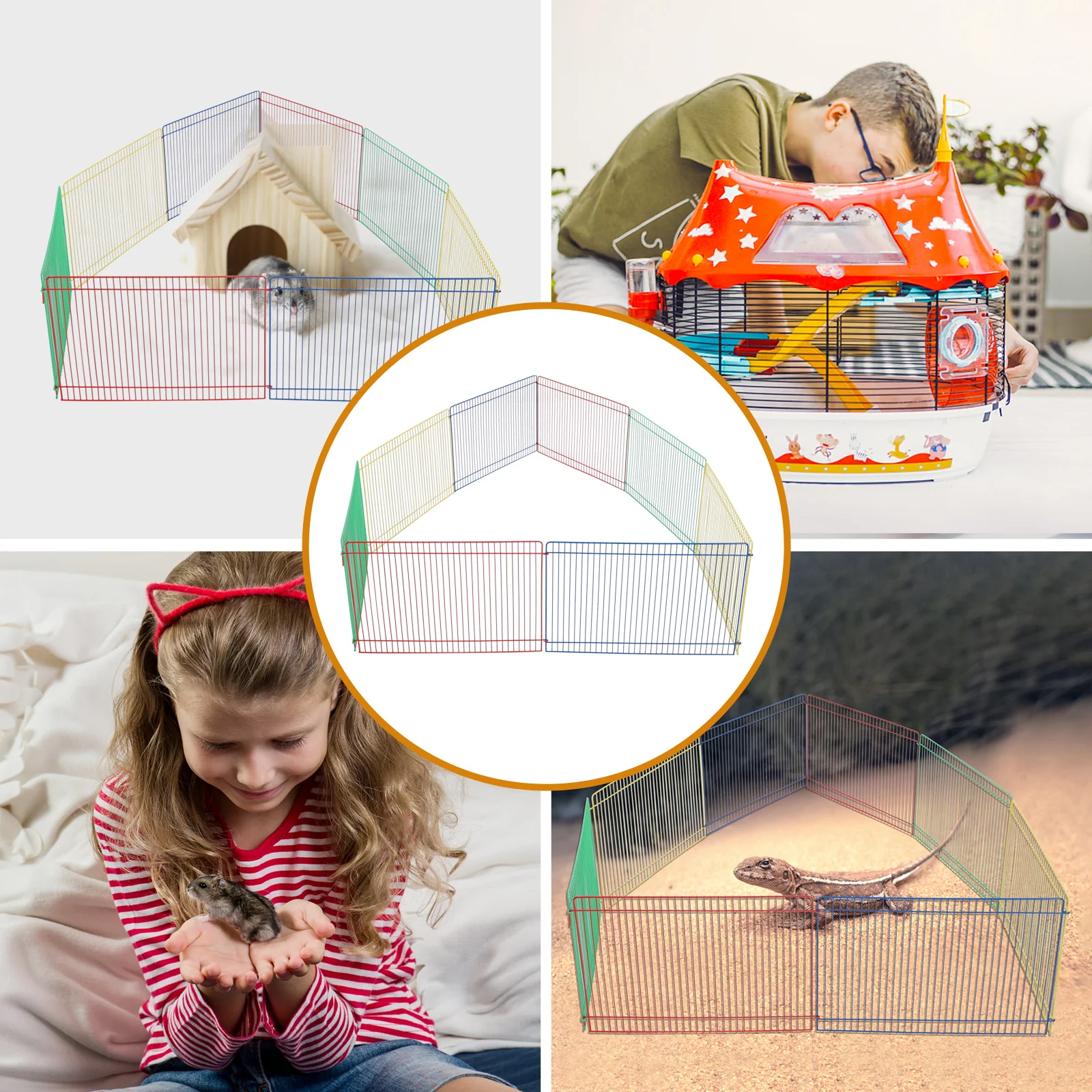 

8Pcs Hamster Playpen Cage Barrier Safe Small Animal Exercise Fence Bunny Guinea Pig Chinchillas Hedgehogs Rabbit Playpen