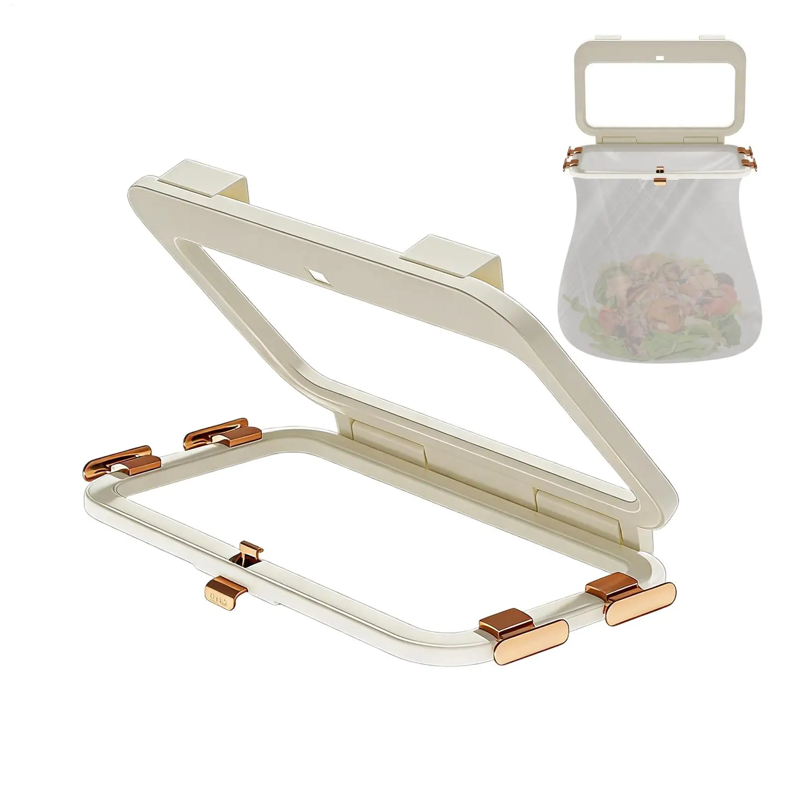 

Foldable Trash Bag Holder Garbage Bag Hangable Rack Hanging kitchen cabinet trash can for Bathroomr Balcony Home Kitchen