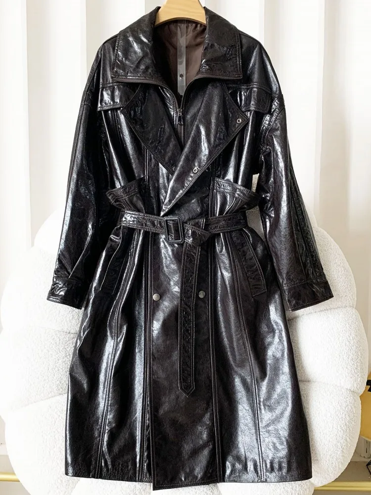 Office Ladies Casual Trench Designer Turndown Collar Sashes Fashion Classic Solid Color Women Windbreakers Coat