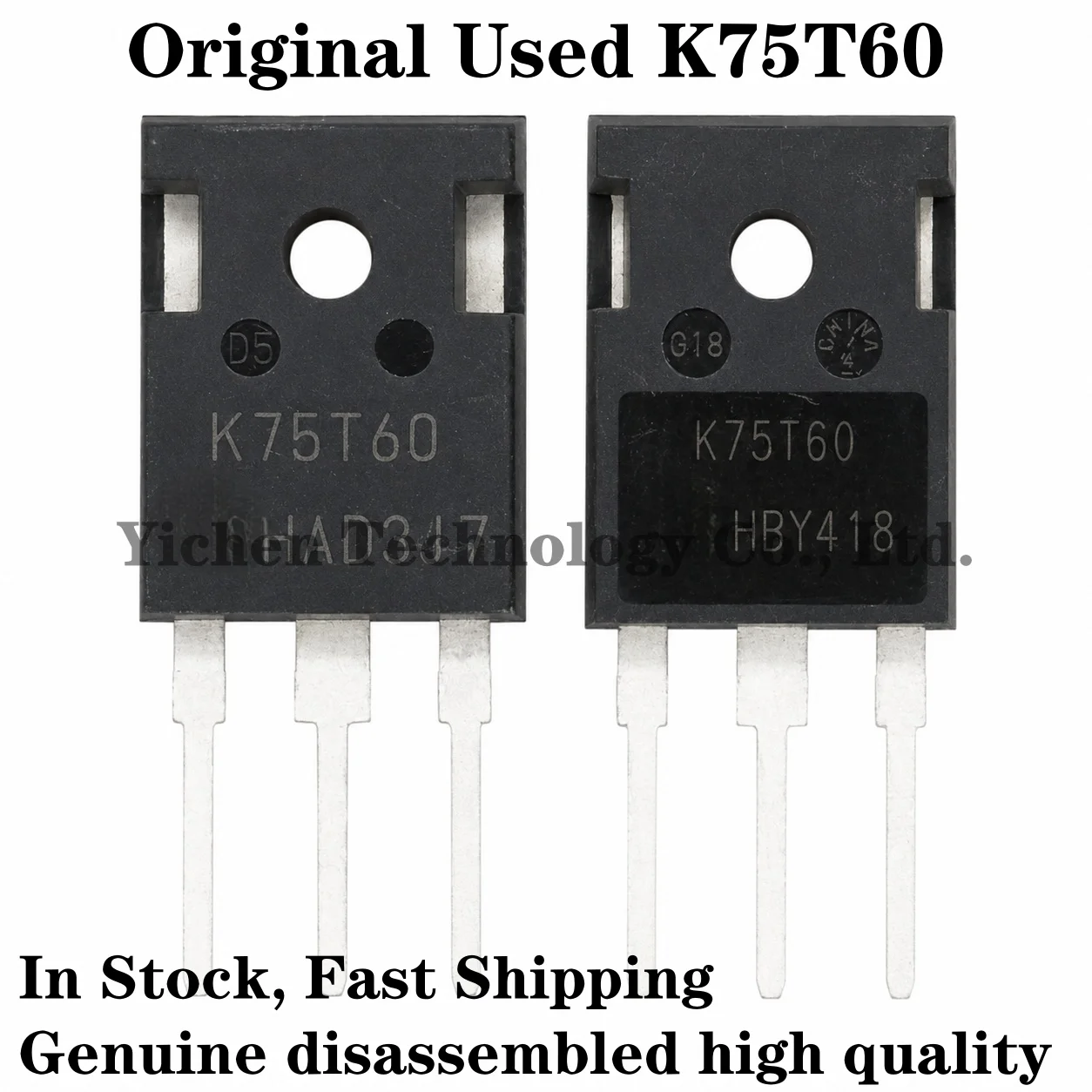 5-20pcs Original disassembly Transistor IKW75N60T K75T60 IKW75N60TA K75T60A 75T60 75N60 TO-247 75A 600V Power IGBT In Stock